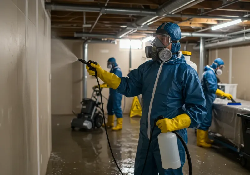 Basement Sanitization and Antimicrobial Treatment process in Pelham, GA